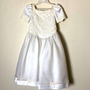 JJ Anjorden Formal appliqué pearls Dress Communion 7 prettier than pictu…